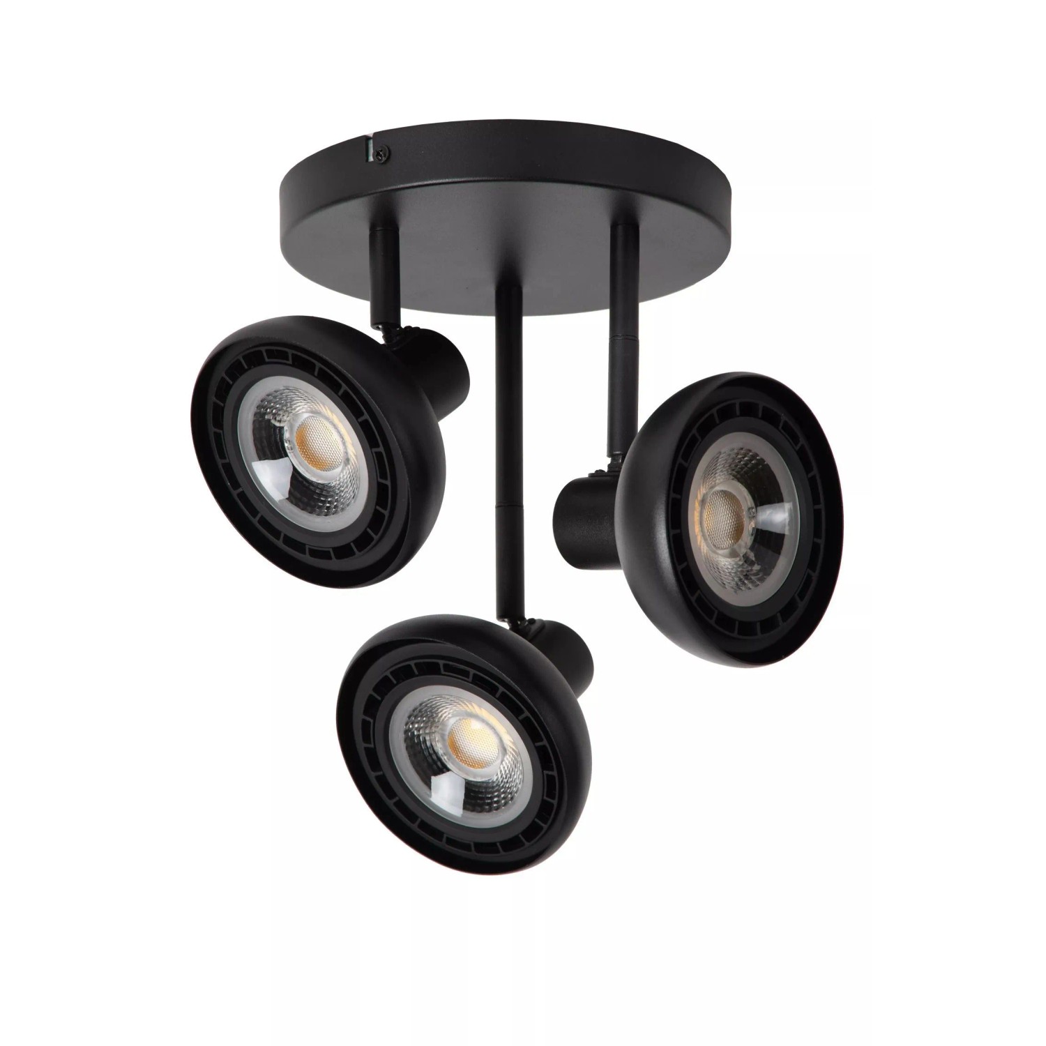 Licht-Erlebnisse Deckenstrahler Schwarz Ø 25,8 CM Metall 3-Flammig GU10 Modern