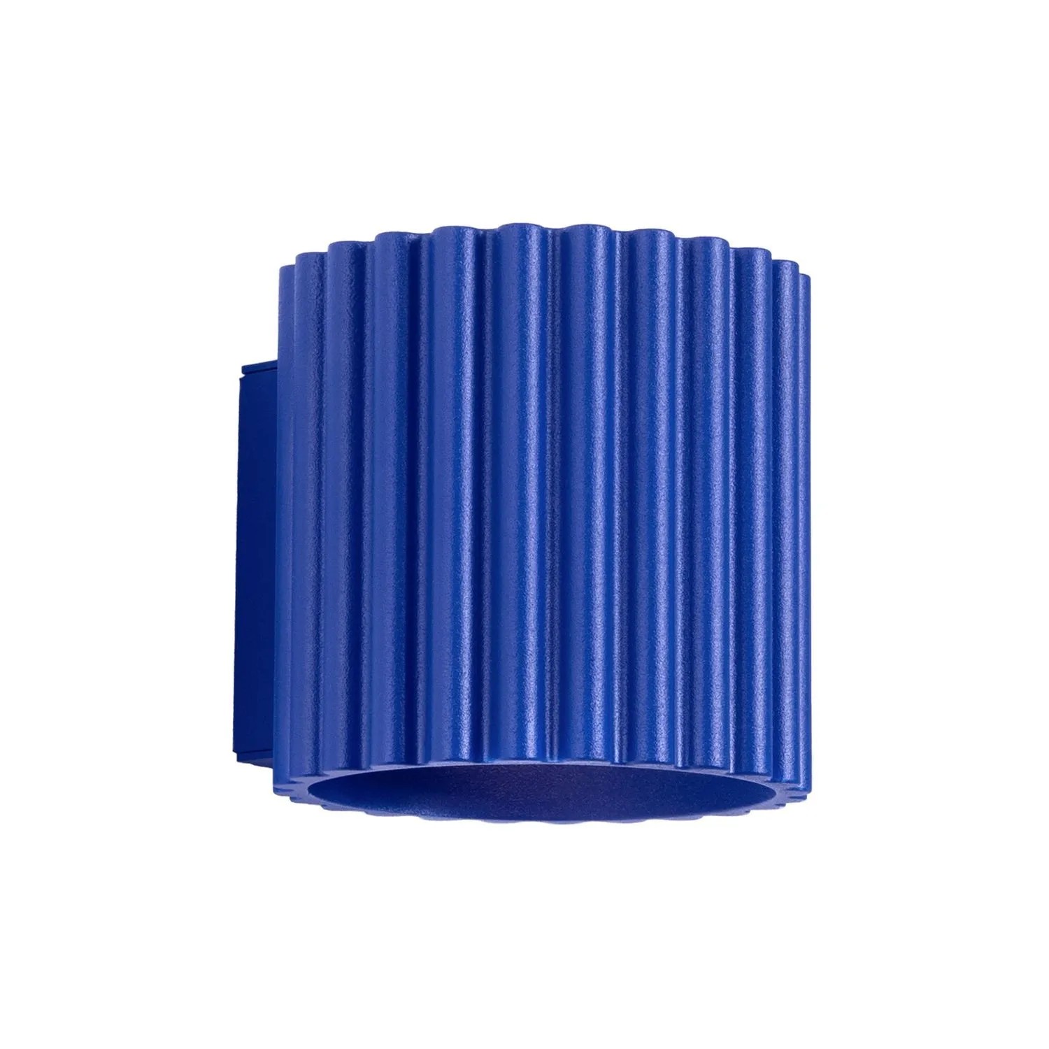 Licht-Erlebnisse Wandlampe Innen Up Down 10 CM Breit Aluminium Indirekt Für G9 Blau