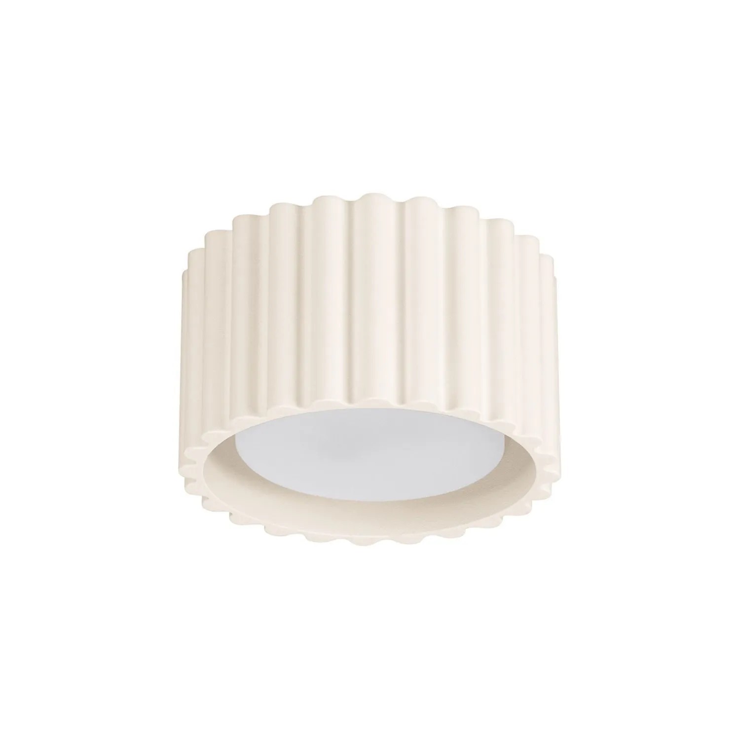 Licht-Erlebnisse Deckenspot Aufputz Beige Ø 10 CM Klein Rund Für GX53 Modern Aluminium