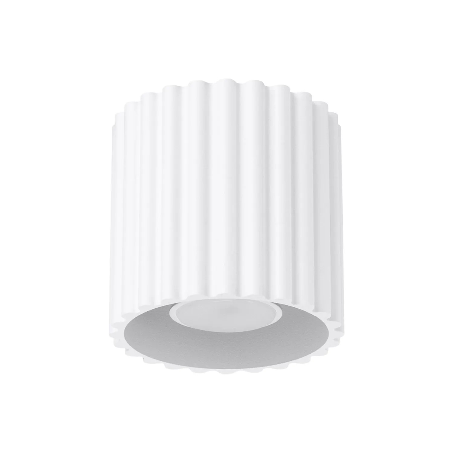 Licht-Erlebnisse Deckenspot Aufputz GU10 Weiß Ø 10 CM Rund Klein Aus Aluminium