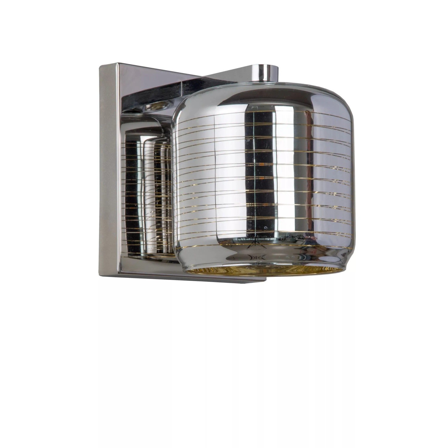 Licht-Erlebnisse Wandlampe In Chrom Gold G9 Metall Glas 13 CM Hoch Klein