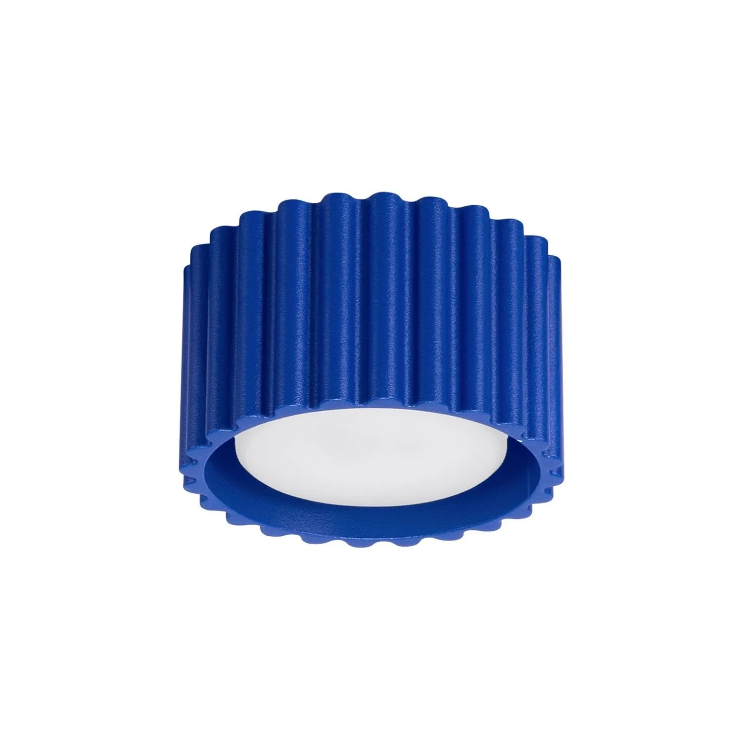 Licht-Erlebnisse Deckenspot GX53 Aufputz Blau Ø 10 CM Klein Rund Aus Aluminium