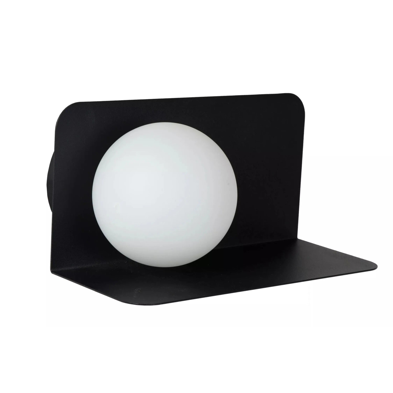 Licht-Erlebnisse Wandleuchte Kugelschirm Schwarz Weiß 24 CM Breit G9