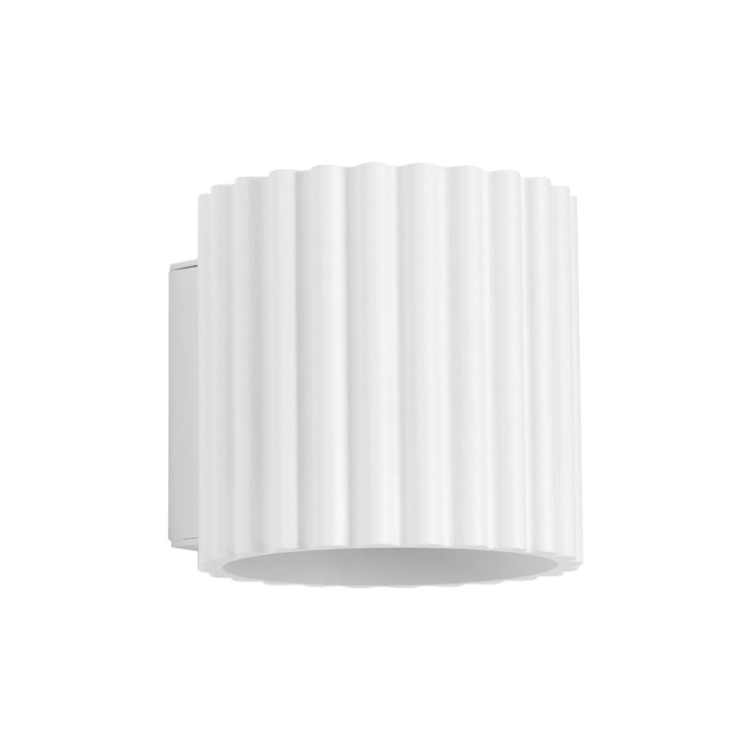 Licht-Erlebnisse Up Down Wandlampe Weiß Klein 10 CM Breit Aluminium Indirekt Für G9