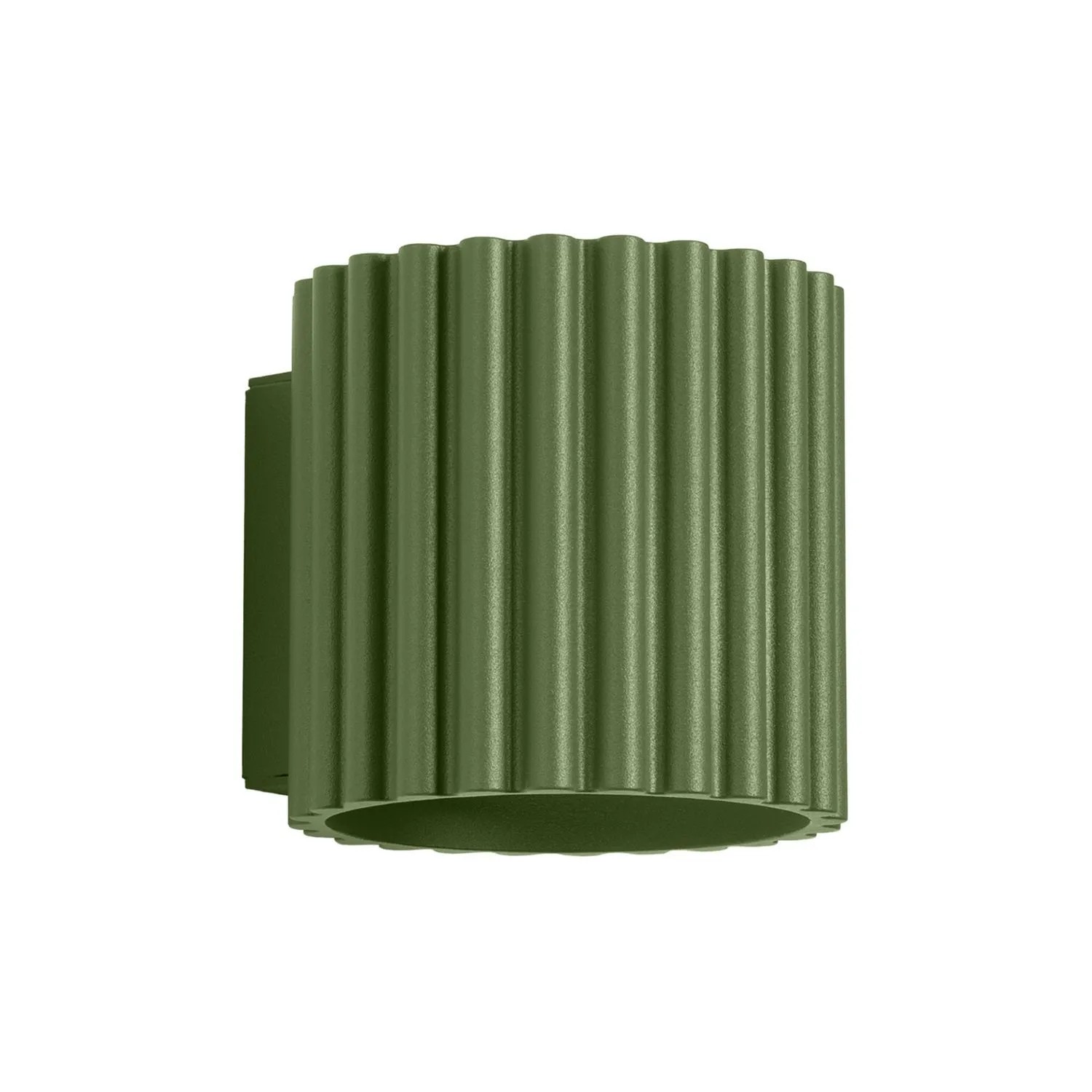 Licht-Erlebnisse Up Down Wandlampe Klein 10 CM Breit Grün Aus Aluminium Indirekt Für G9