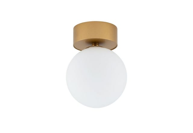 Licht-Erlebnisse Deckenleuchte Kugel Schirm Ø 12 cm Rund In Gold Weiß