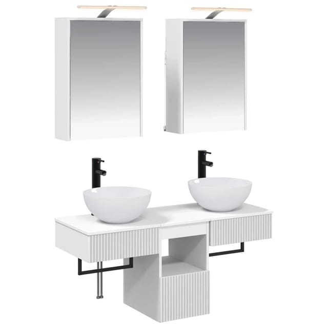 vidaXL Badezimmerschrank-Set 5-Tlg Weiß 43 x 16 x 62,5 cm 3406279