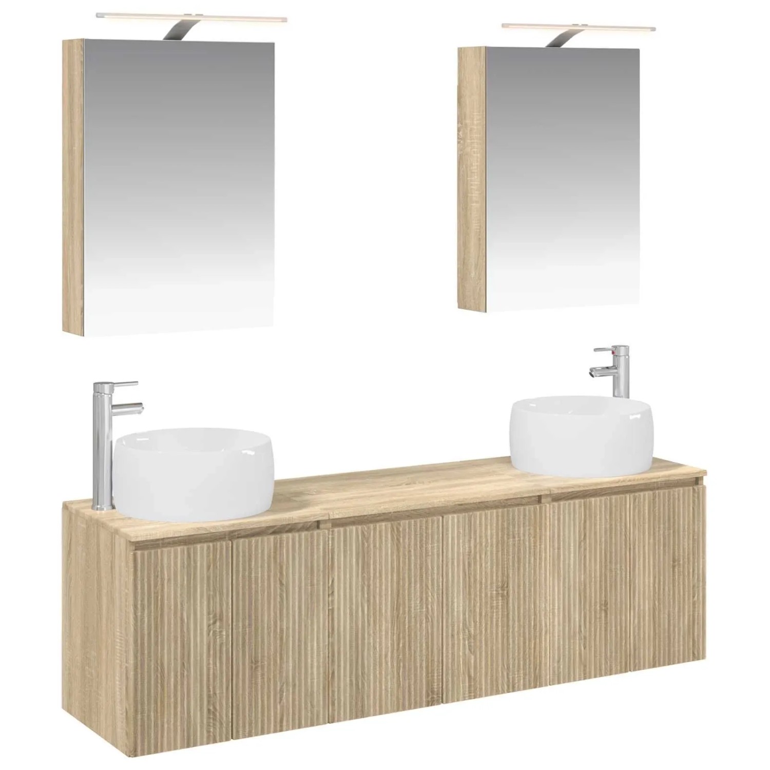 vidaXL Badezimmerschrank-Set 5-Tlg Sonoma-Eiche Holzwerkstoff 3406513