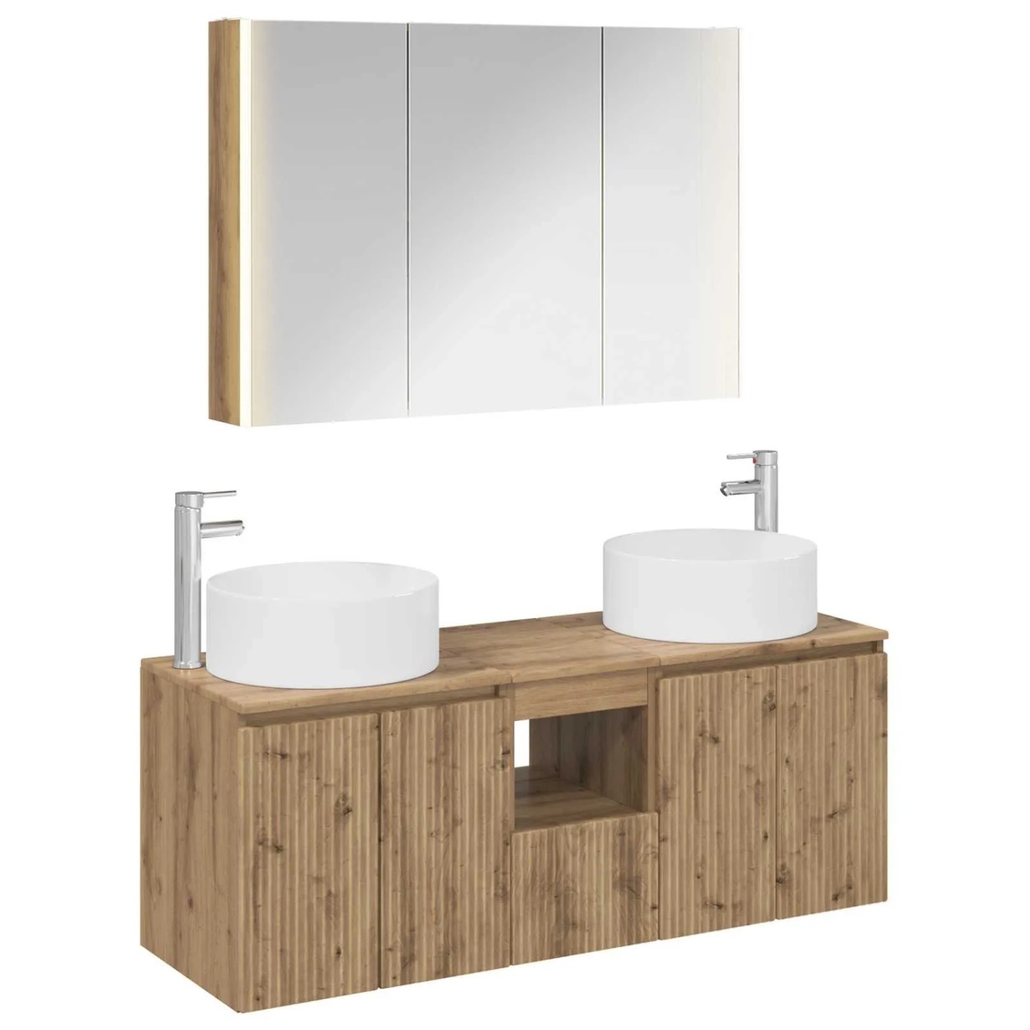 vidaXL Badezimmerschrank-Set 4-Tlg Artisan-Eiche 103,5 x 15,5 x 70 cm 3406590