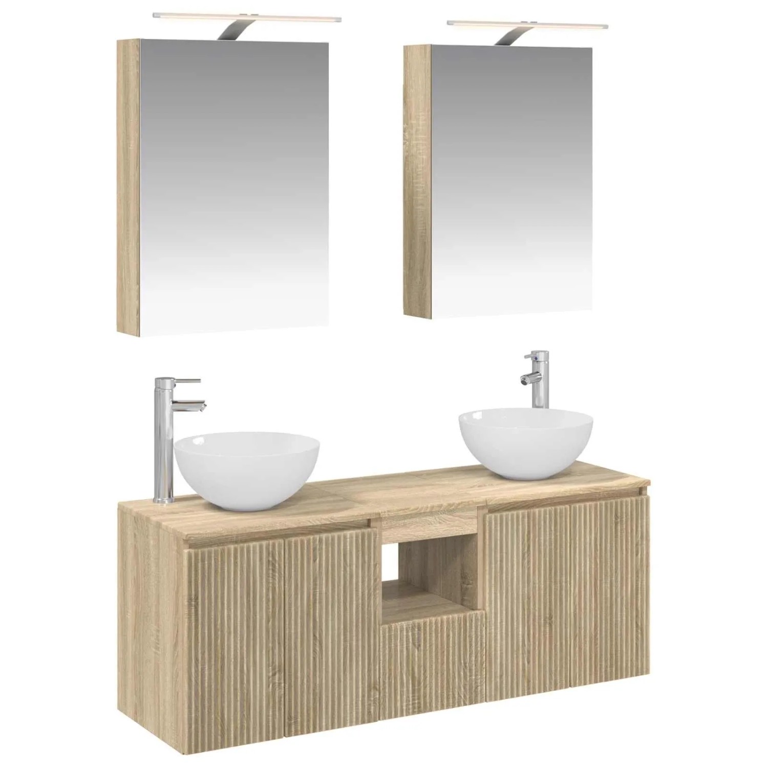 vidaXL Badezimmerschrank-Set 5-Tlg Sonoma-Eiche 50 x 14,5 x 70 cm 3406353