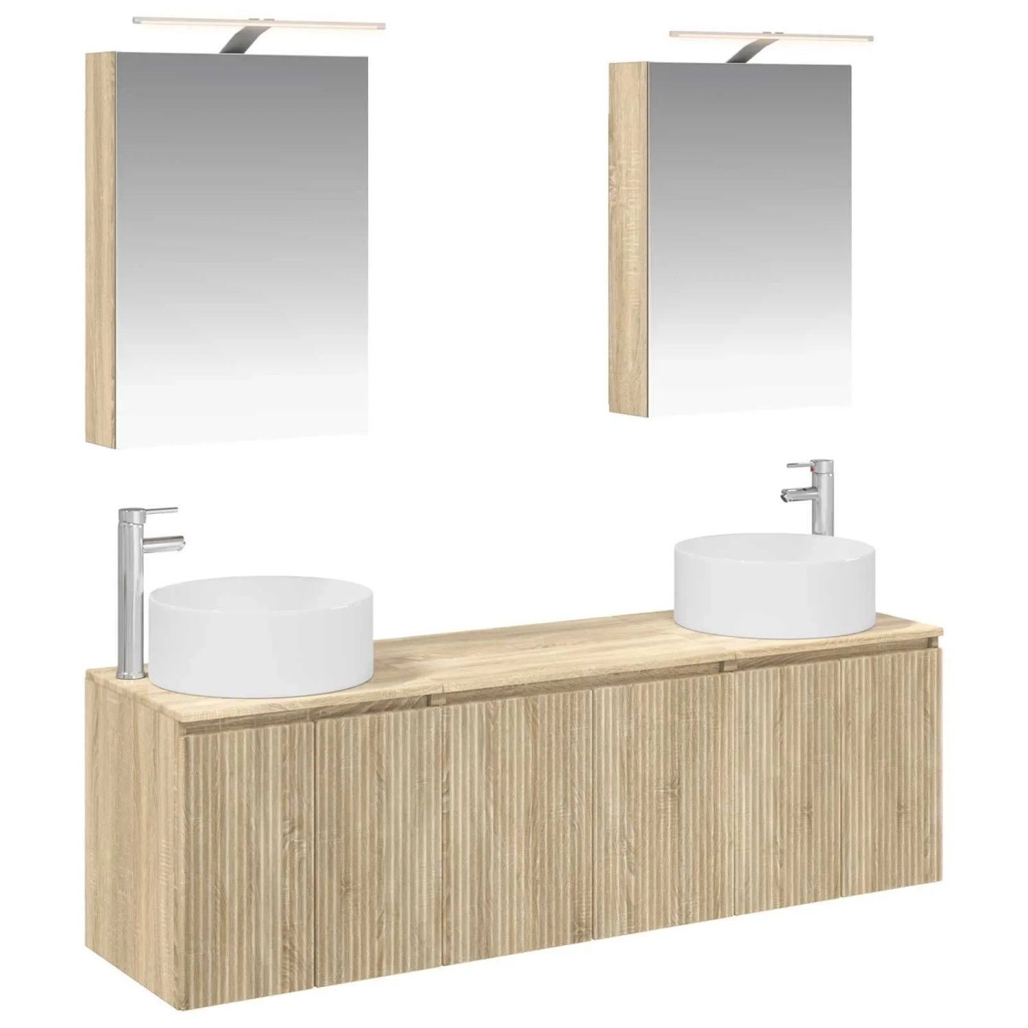 vidaXL Badezimmerschrank-Set 5-Tlg Sonoma-Eiche Holzwerkstoff 3406553