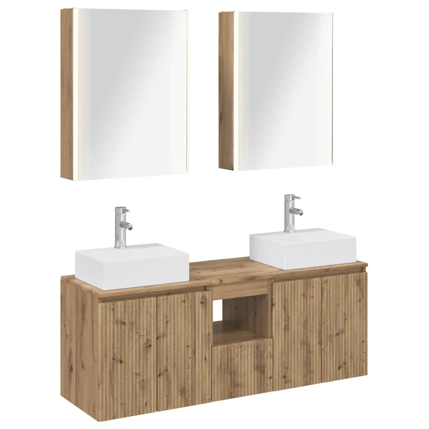 vidaXL Badezimmerschrank-Set 5-Tlg Artisan-Eiche Holzwerkstoff 3406414