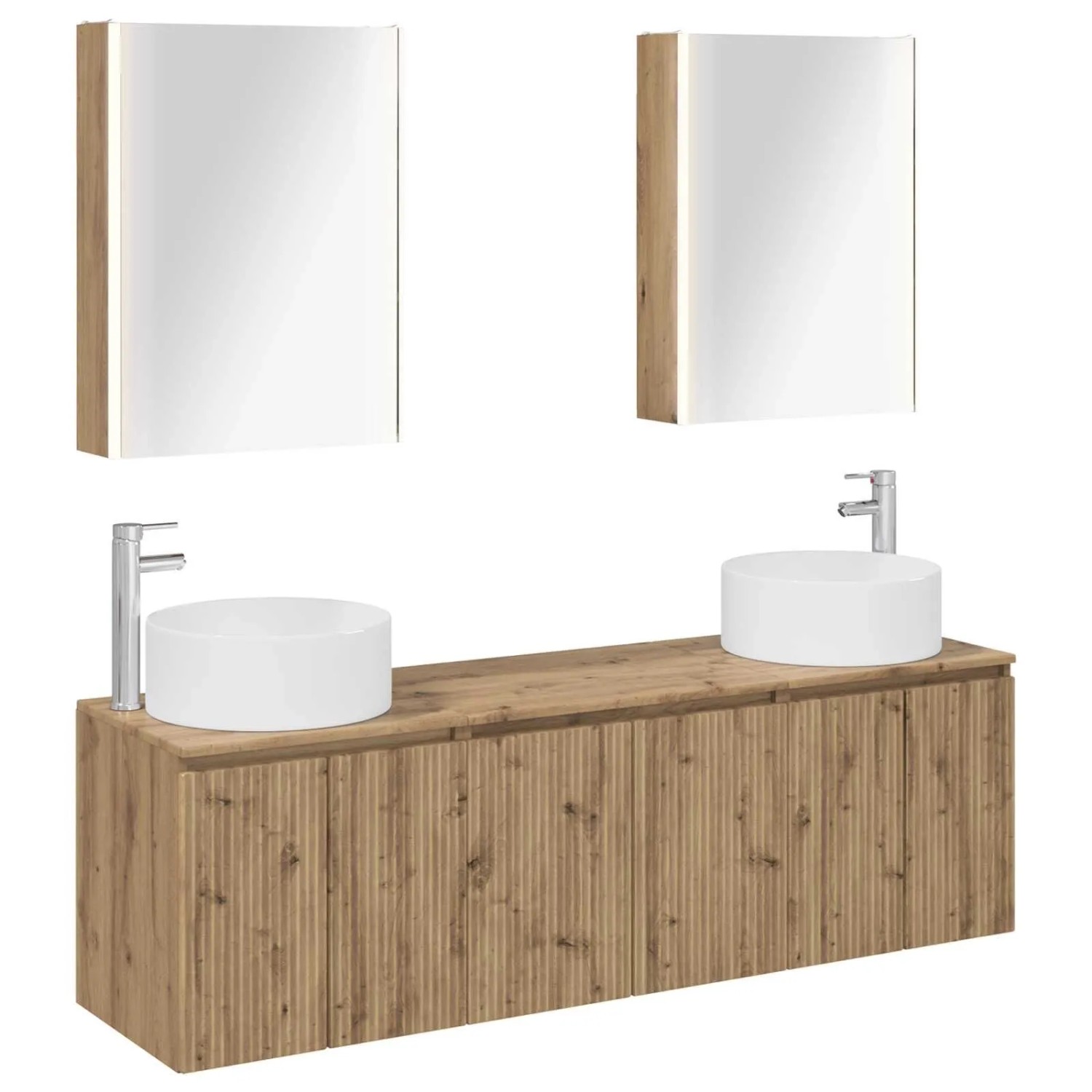 vidaXL Badezimmerschrank-Set 5-Tlg Artisan-Eiche Holzwerkstoff 3406574