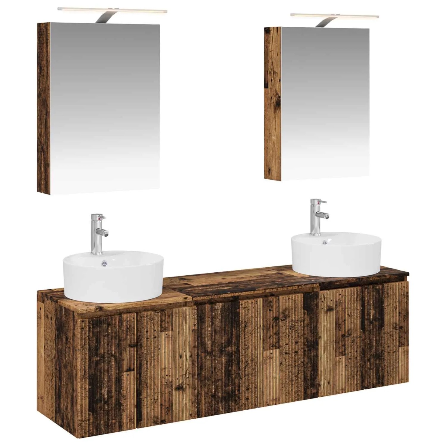 vidaXL Badezimmerschrank-Set 5-Tlg Altholz Holzwerkstoff 3406437