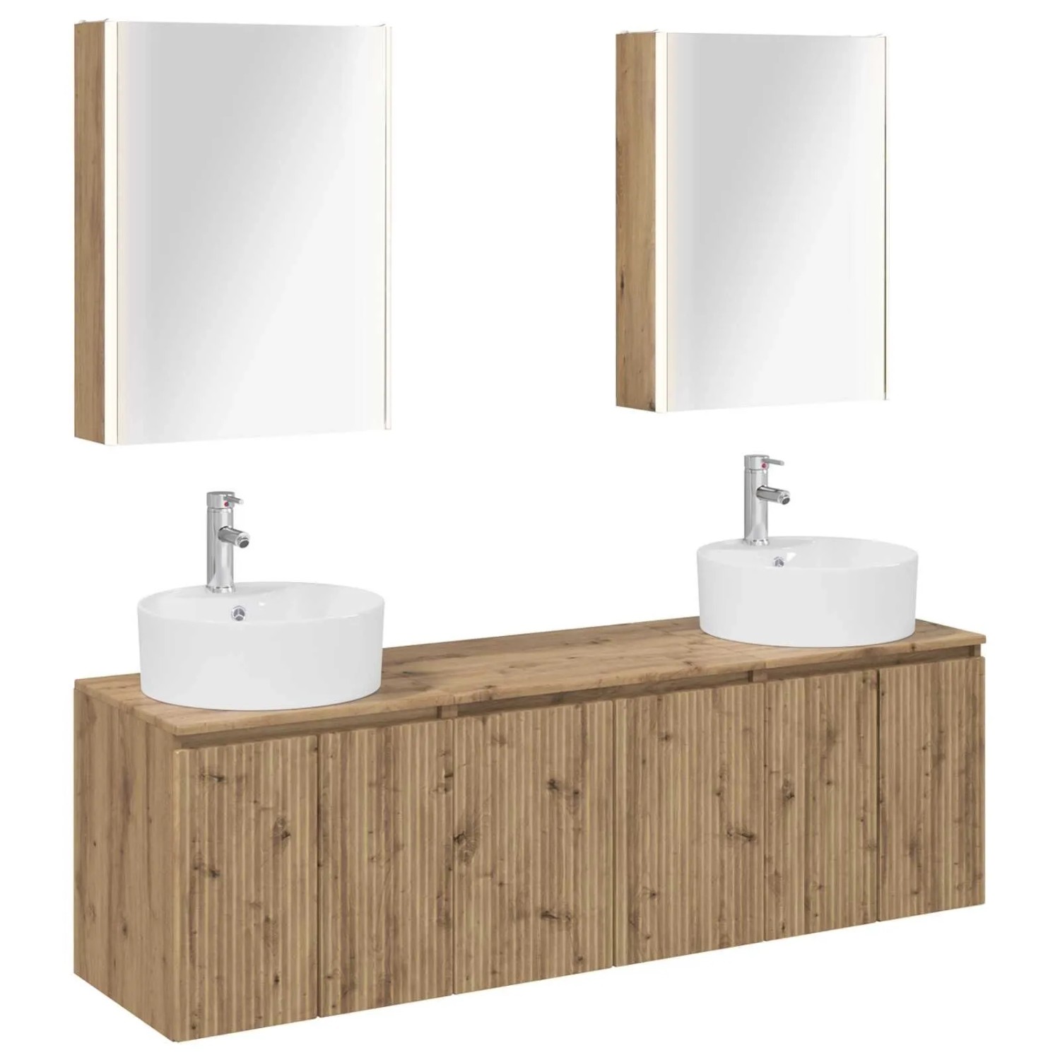 vidaXL Badezimmerschrank-Set 5-Tlg Artisan-Eiche Holzwerkstoff 3406454