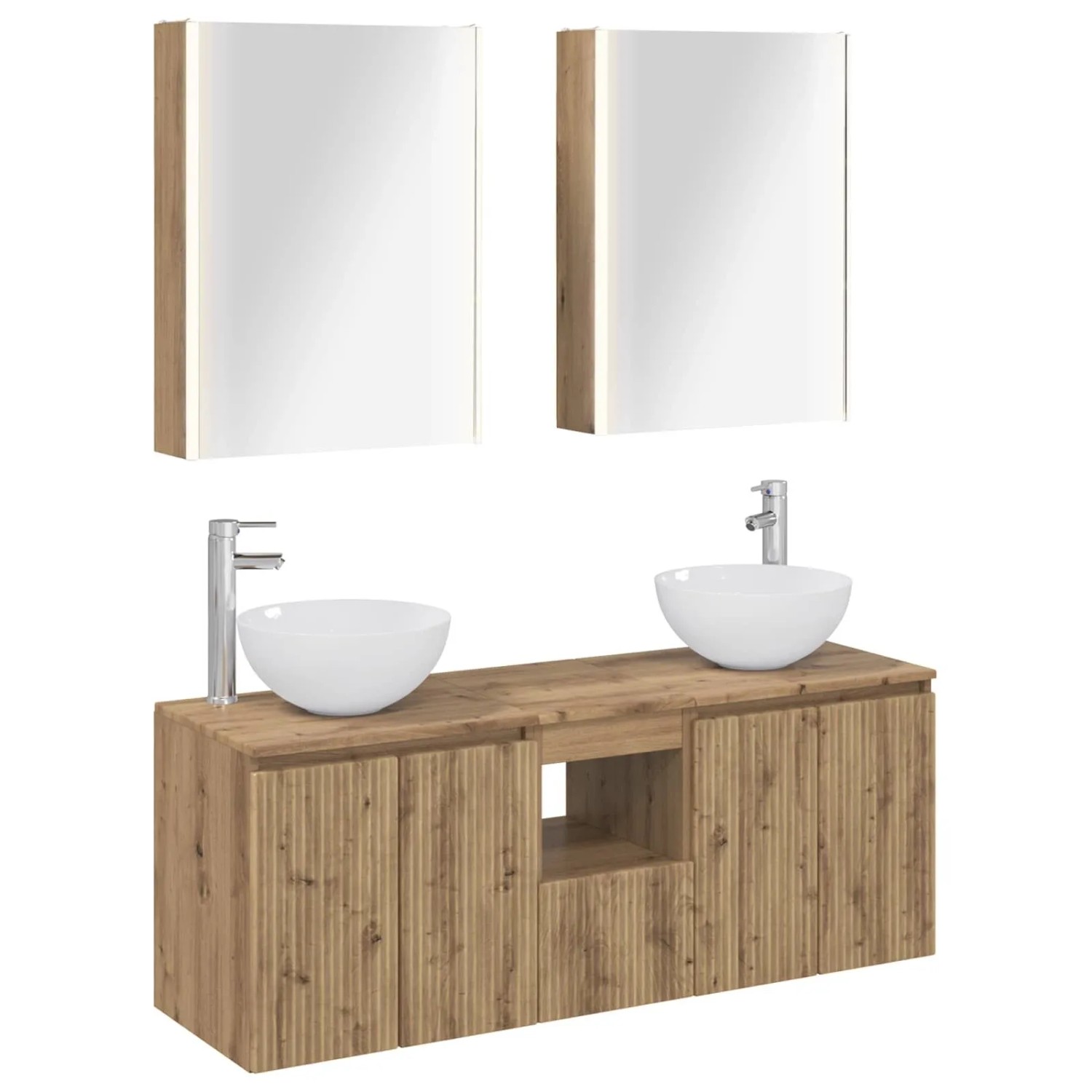 vidaXL Badezimmerschrank-Set 5-Tlg Artisan-Eiche 53 x 15,5 x 70 cm 3406374