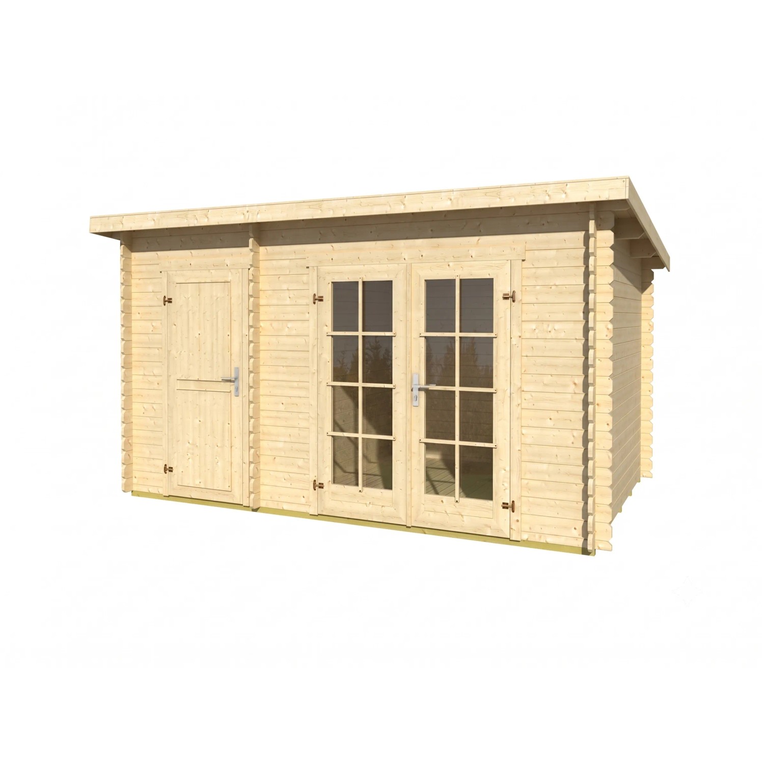 Lasita Gartenhaus Belmont 28 mm Wandstärke BxTxH 420 x 288,8 x 222,3 cm Natur