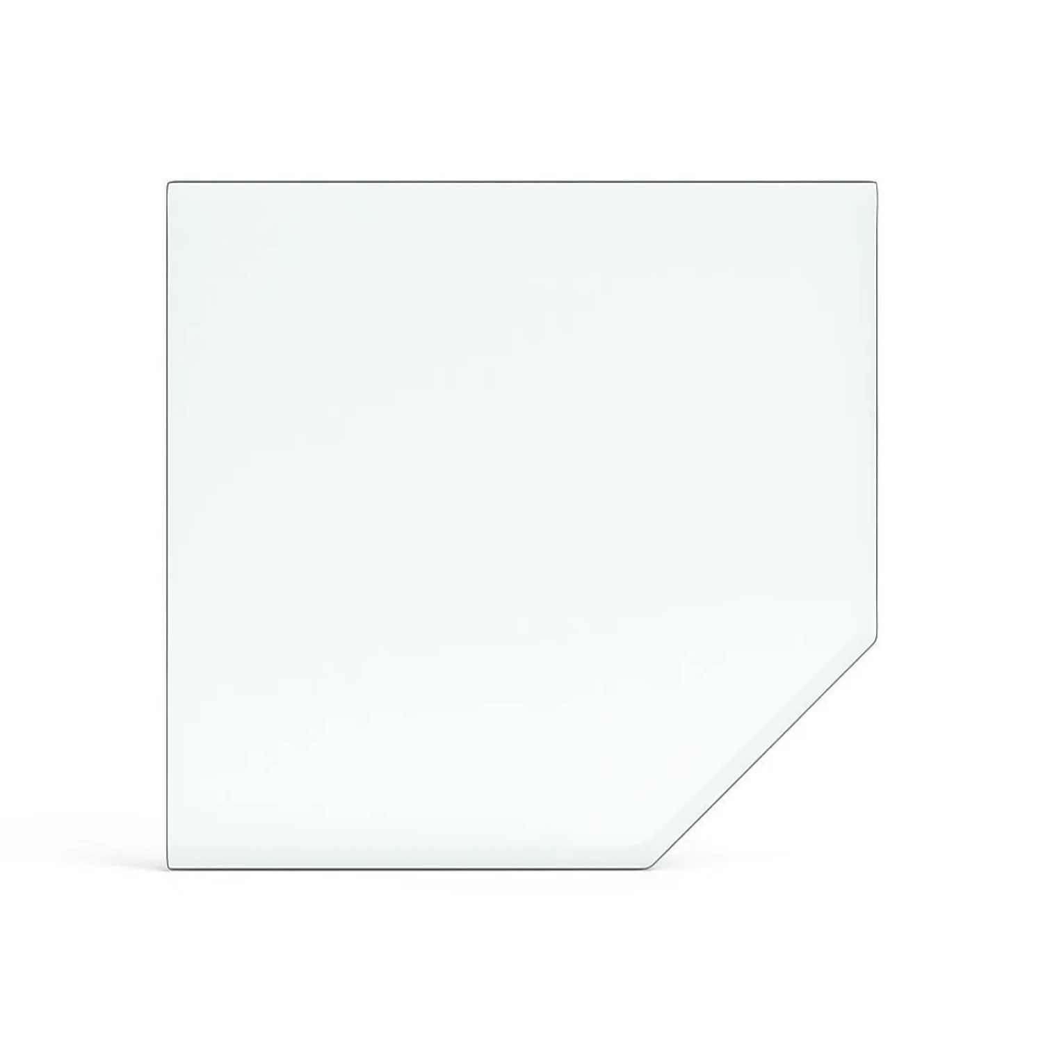 Feuercampus Funkenschutzplatte Glas für Kaminofen Fünfeck 110 x 110 x 0,8 cm