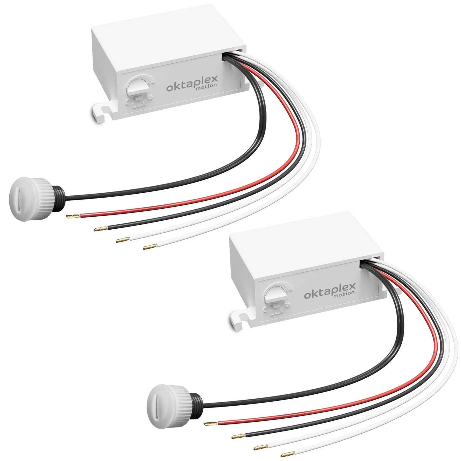 Oktaplex Jasy 12V - 24V 2er Set Einbau Dämmerungsschalter Potentialfrei IP65 Niedervolt