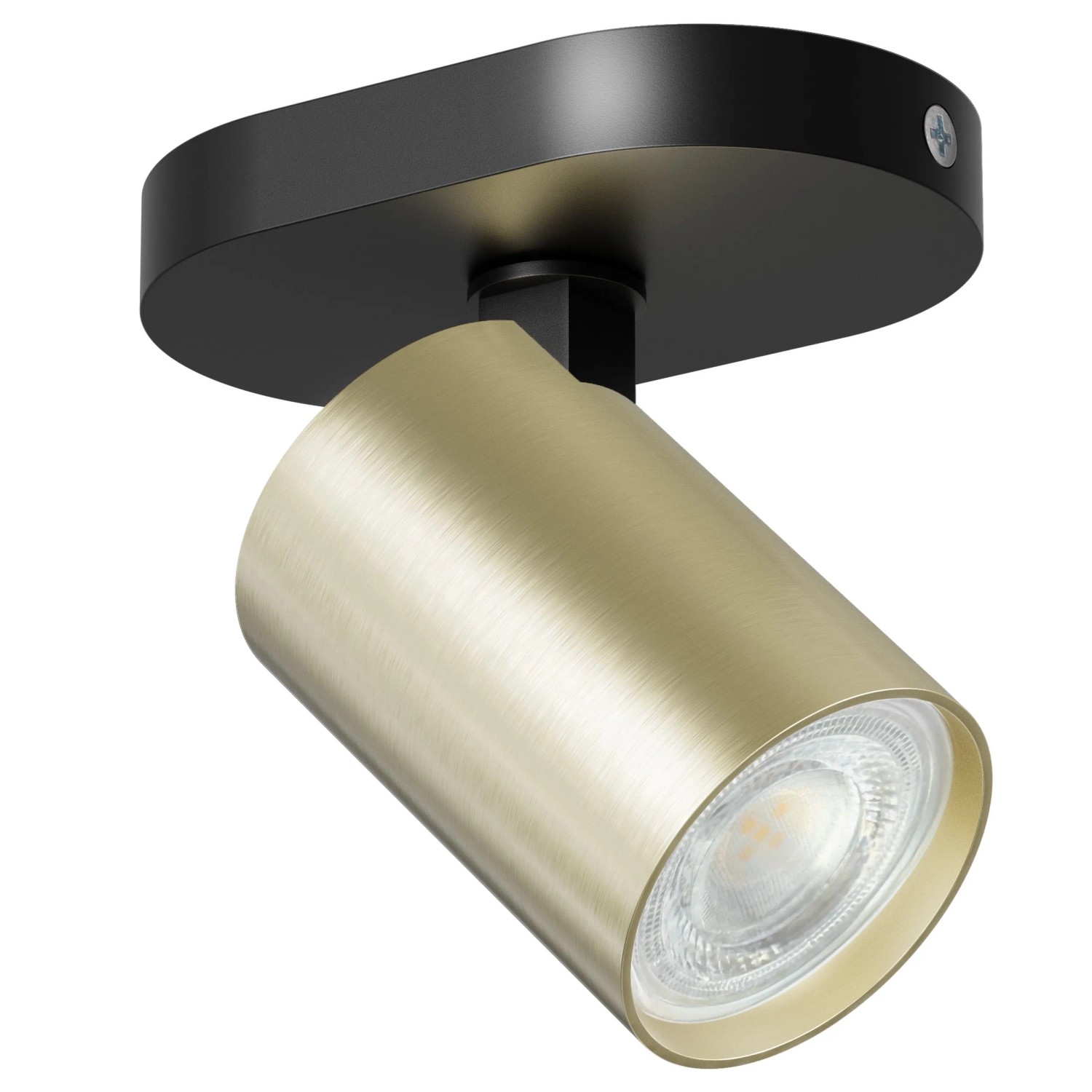 Oktaplex Roma Aluminium Spotleuchte 1-flammig Schwenkbar Schwarz / Gold