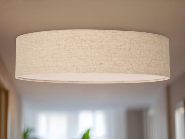 Smartwares - Deckenlampe ceiling dream, Leinen Stoffschirm / Abdeckung satiniert, ø 40cm