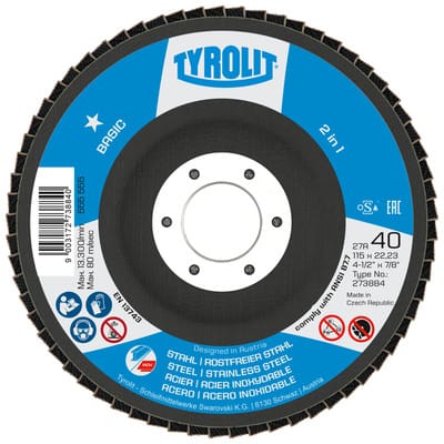 Fächerscheibe 27CLA Ø125x22,23 ZA60Q-B Tyrolit