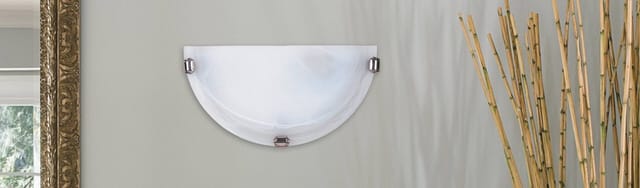 Halbdecken-Wandleuchte E27 weißes Alabasterglas Alabastro 3002 Rabalux