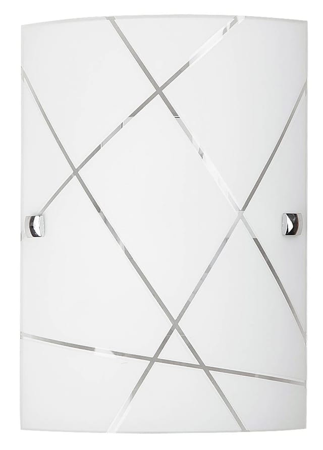 Glas Deckenleuchte 18 cm E27 1x60W weiß rechteckig Phaedra 3697 Rabalux