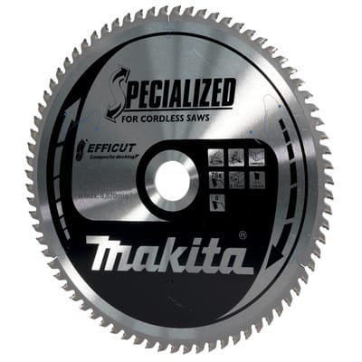 Sägeblatt Säge Sägen wpc Holz 260x2,15x30 Z75 efficut E-12273 - Makita