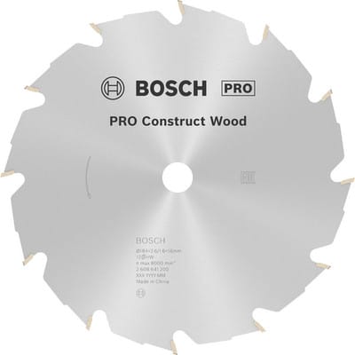 Pro Construct Wood Kreissägeblatt, 184 x 2,6 x 16 mm, T12 - Bosch