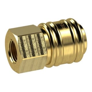 Schnellverschlusskupplung nw 7,2, Messing blank, g 3/8 ig - Riegler