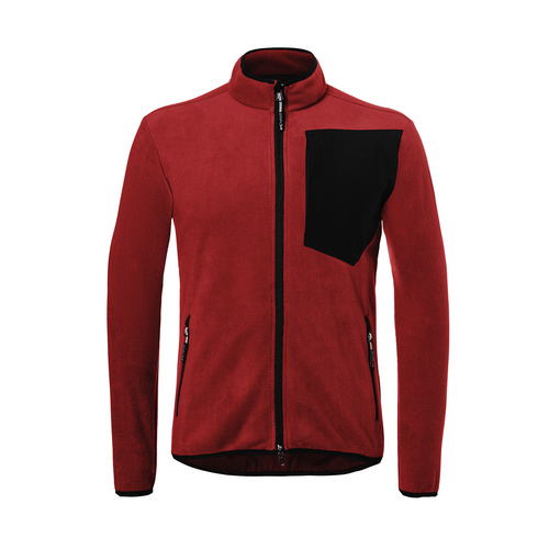 Kübler Fleecejacke mittelrot/schwarz Form 1254 Größe 4XL