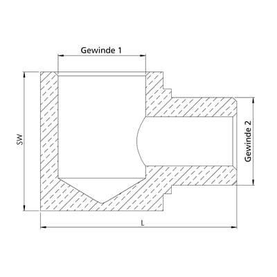 L-Einschraubverteiler, g 1/8, sw 17, Messing - Riegler