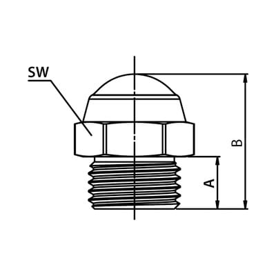 Schalldämpfer, Edelstahl, flach, M5, sw 8 - Riegler