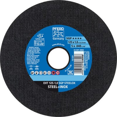 Trennscheibe gerade A60SSG-INOX 125x1mm pferd