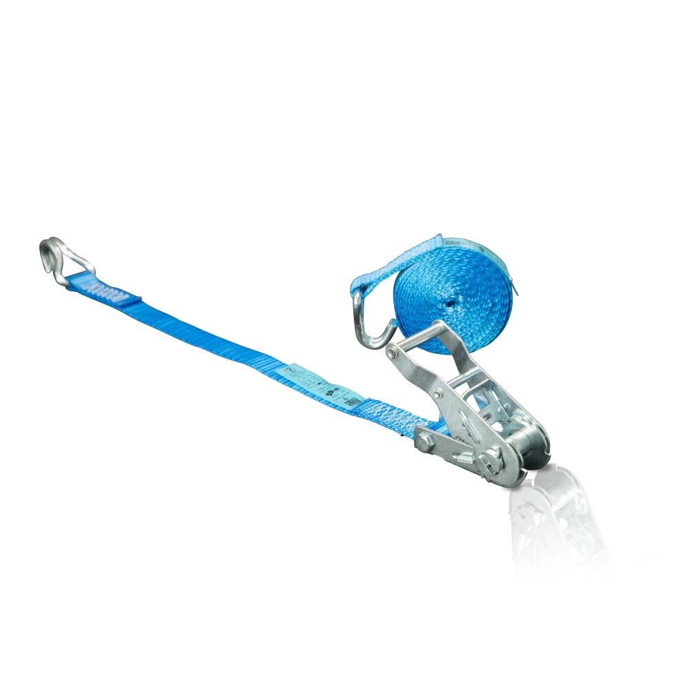 Zurrgurt din en 12195-2 Länge 6 m Breite 25 mm mit Ratsche + Spitzhaken lc u 1000 daN - Dolezych