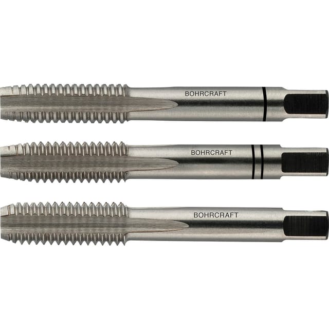 Bohrcraft - Hand-Gewindebohrer-Satz hssg DIN352 6H Gewindegröße m 3