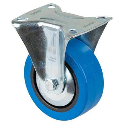 Bockrolle 100mm Platte,Elastik blau,RL L410.B61.101