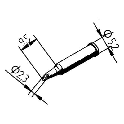 Ersa - 0102WDLF23 Lötspitze Spitzen-Größe 2.30 mm Inhalt 1 St.