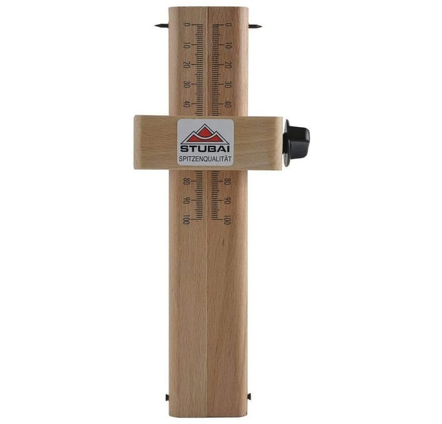 Holz-Streichmaß doppelt Skala 0-100 mm Länge 220 mm - Stubai