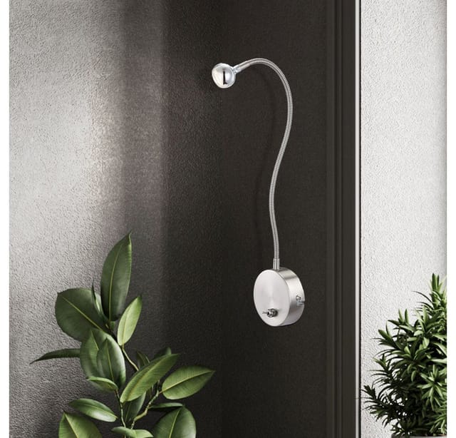 Hochwertige led Wandleuchte nickel matt, satiniert chrom 3W Globo serpent 24109W