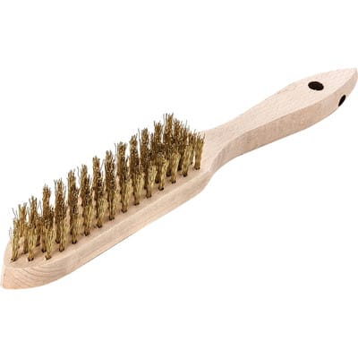 Handdrahtbürste Messing gewellt 0,35mm 5-reihig Lessmann