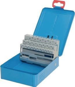 Metall Kassette leer für 1,0 - 5,9 mm 0,1 mm steigend