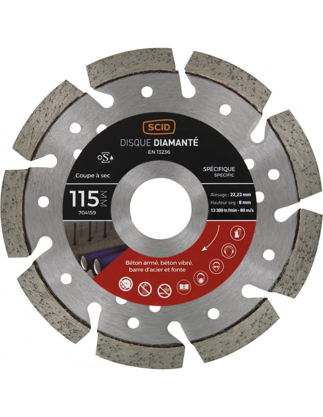Belüfteter Betonmetall-Scheibe 115 22,23