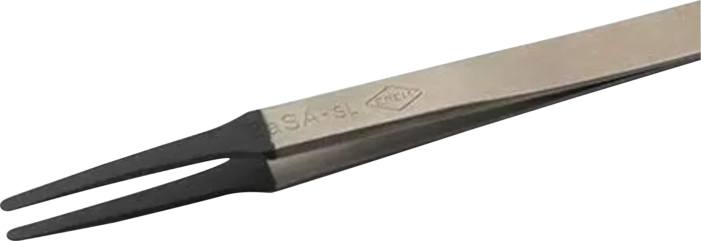 EREM 2ASASLT - Präzisionspinzette, flache abgerundete Spitzen, 123 mm