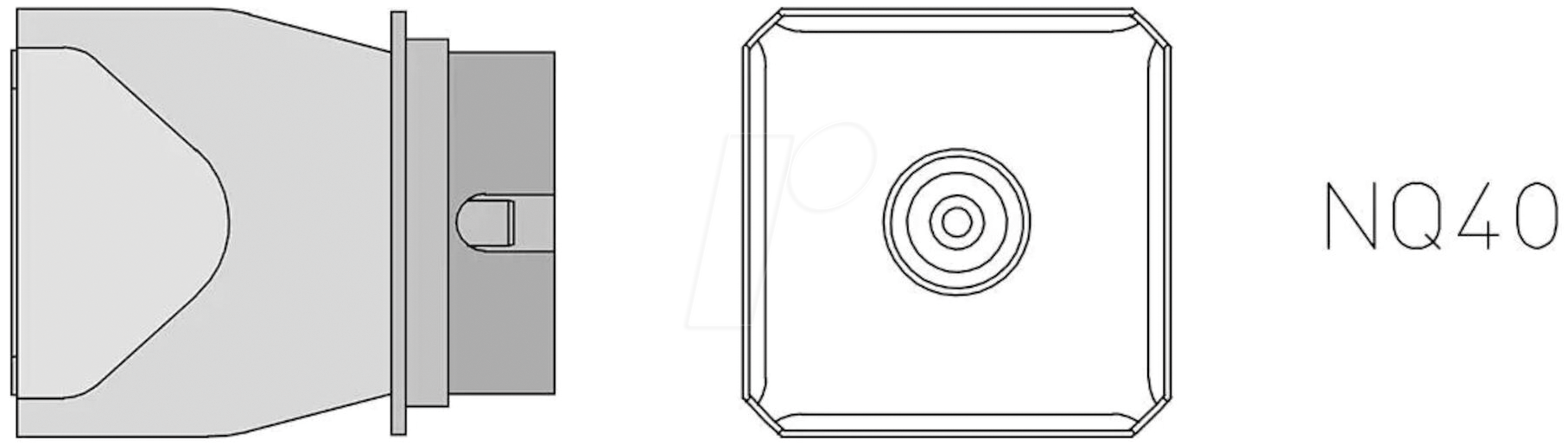 WE T0058736804N - NQ40 Heißluftdüse 26.0X26.0 mm