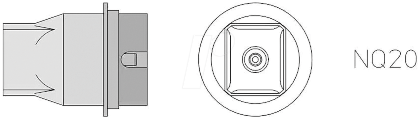 WE T0058736837N - NQ20 Heißluftdüse 15,5X13,0 mm