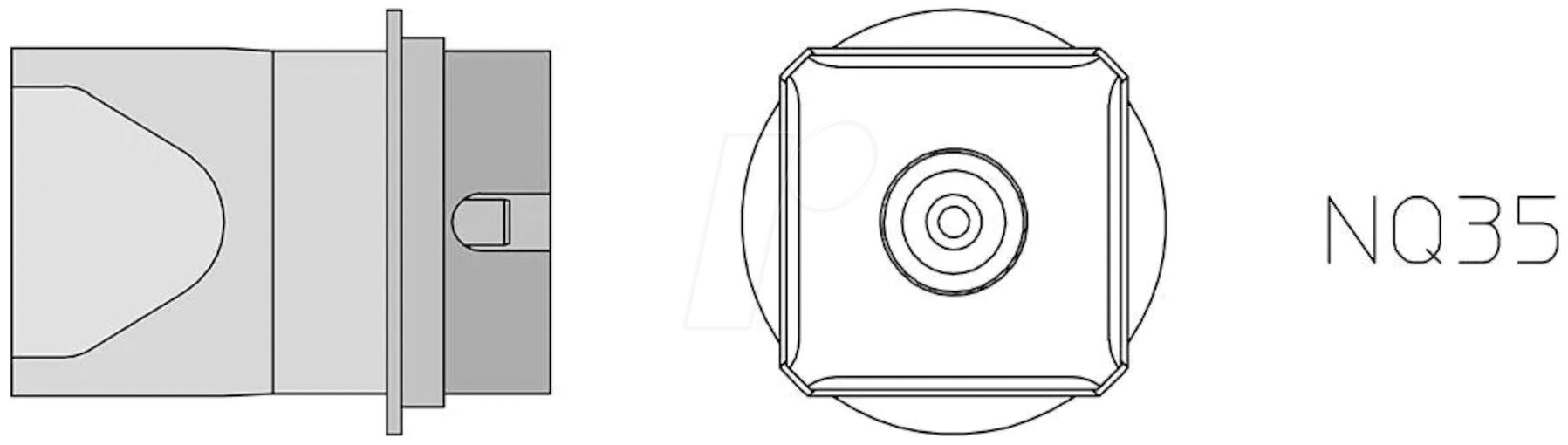 WE T0058736807N - NQ35 Heißluftdüse 20,5X20,5 mm