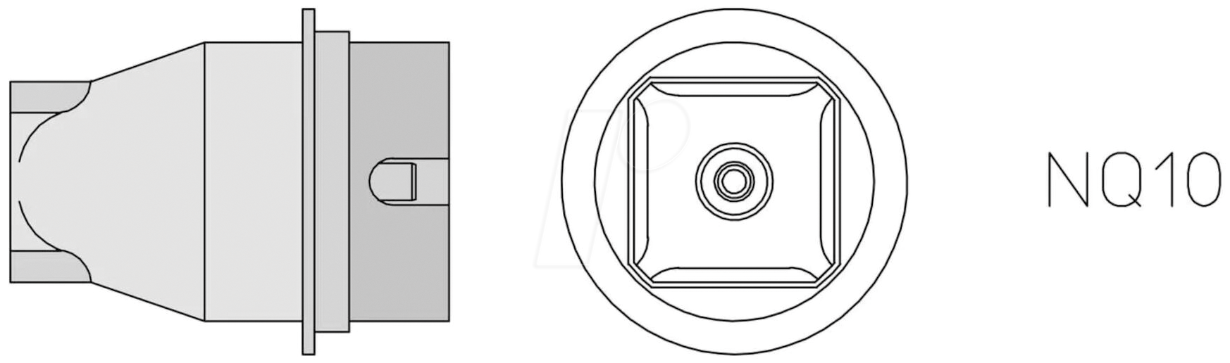 WE T0058736818N - NQ10 Heißluftdüse 14,8X14,8 mm