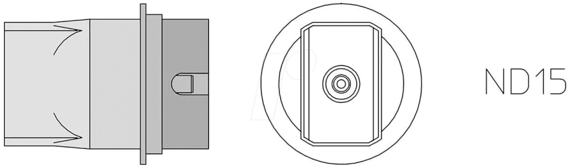 WE T0058736841N - ND15 Heißluftdüse 19,0X12,0 mm